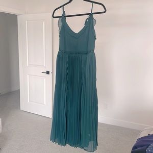 Green flowy dress